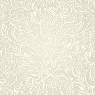 Behang Naadloze damast achtergrond in de stijl van beige