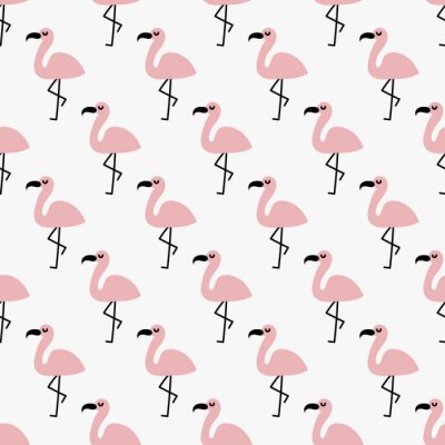 Behang naadloze flamingo patroon