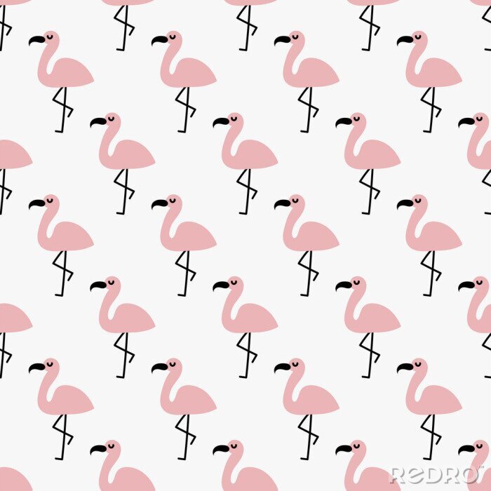 Behang naadloze flamingo patroon