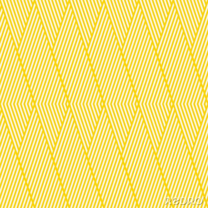 Behang naadloze gestreepte gele geometrische patroon.