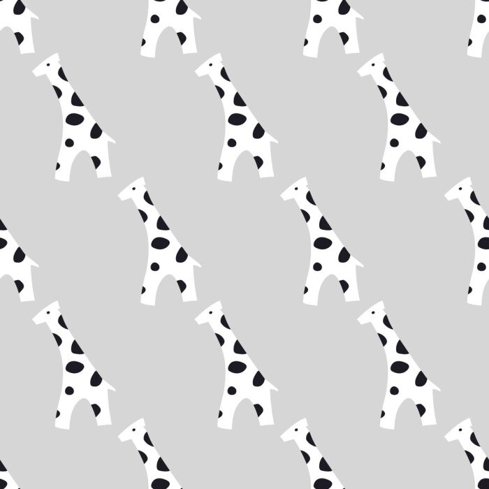 Behang naadloze girafpatroon