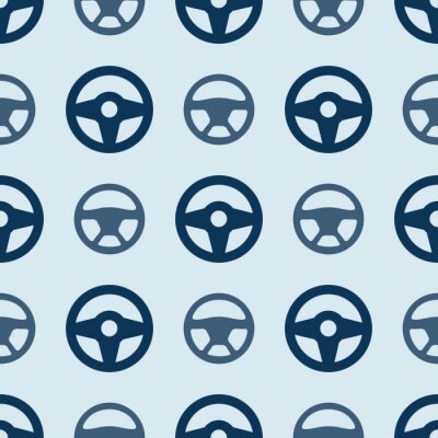 Behang naadloze ornament het stuur van een auto