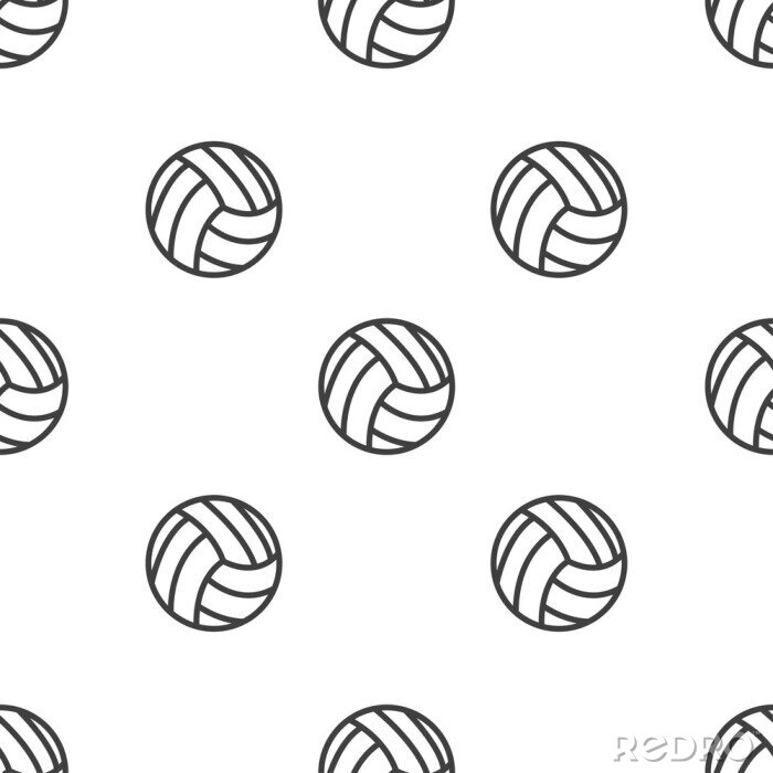 Behang naadloze patroon met Volleyball