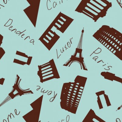 Behang Naadloze patroon mijlpaal