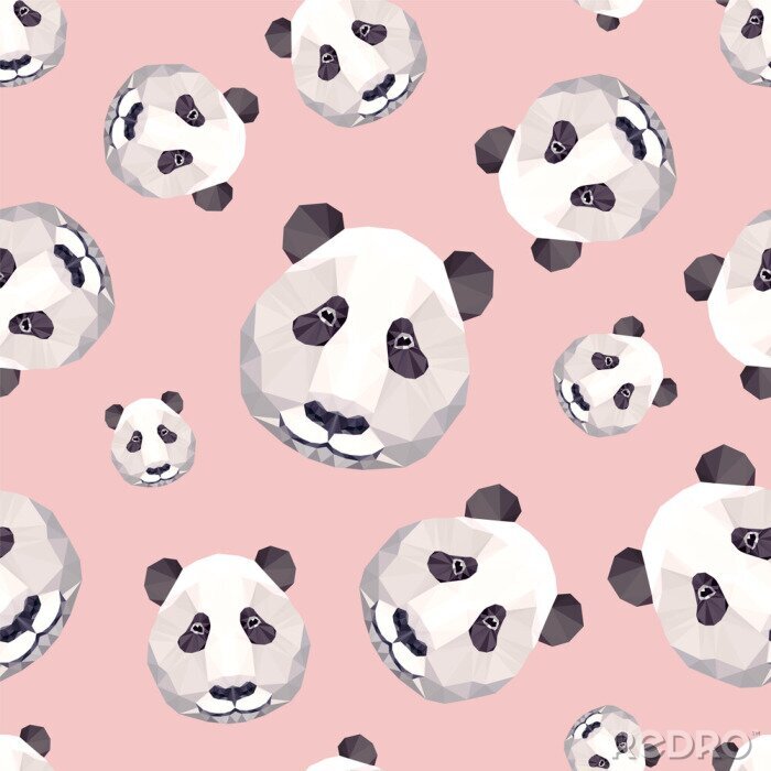 Behang Naadloze patroon - panda