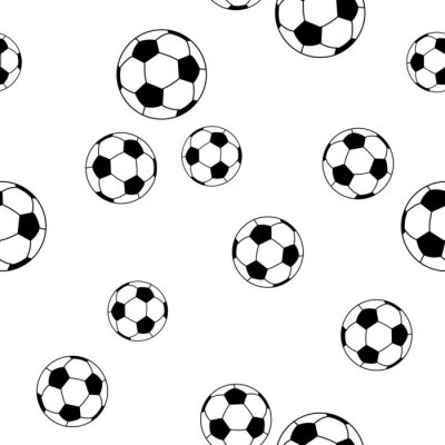 Behang naadloze patroonvoetbal op witte achtergrond voor jonge geitjesmanier, vectorillustratie