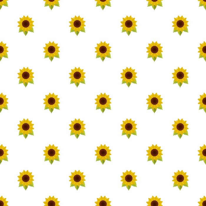 Behang Natural sunflower pattern seamless vector repeat for any web design