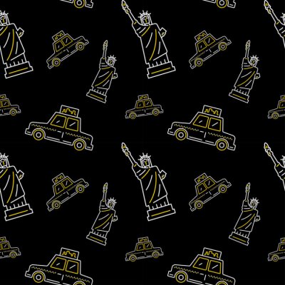 Behang New York City naadloze vector patroon