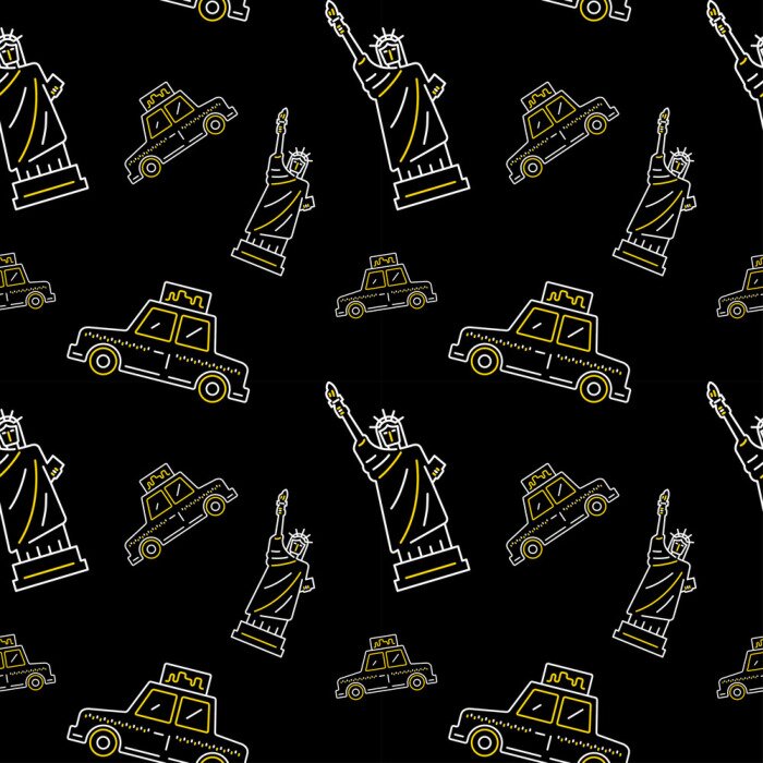 Behang New York City naadloze vector patroon