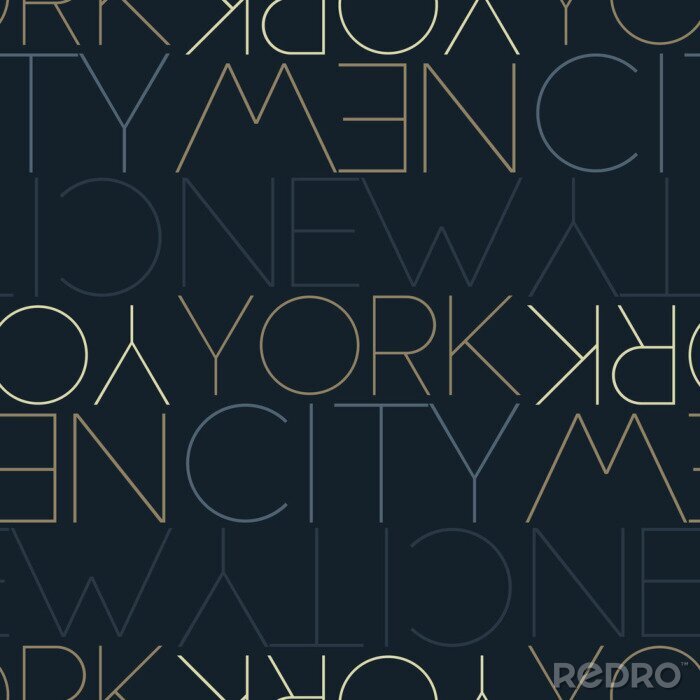 Behang New York City, USA seamless pattern