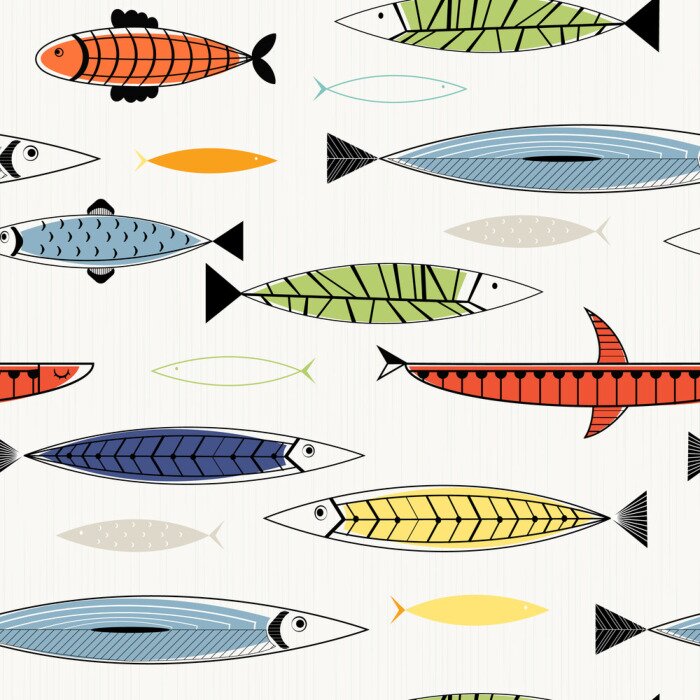 Behang Noordse vis