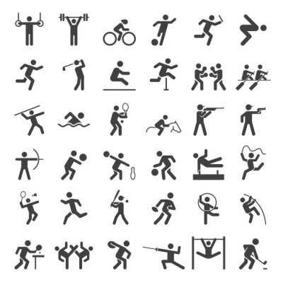 Behang olympische pictogrammen
