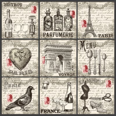 Ontwerp met motief van Parijs