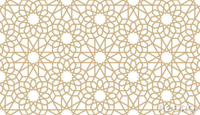 Behang Oosters Arabisch patroon met sterren