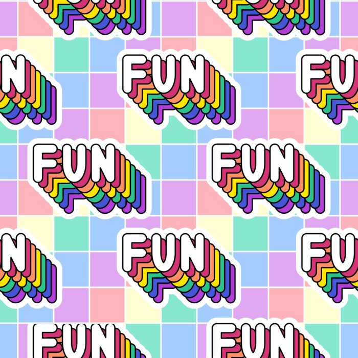 Behang Opschriften in de kleuren van de regenboog en een gekleurde achtergrond