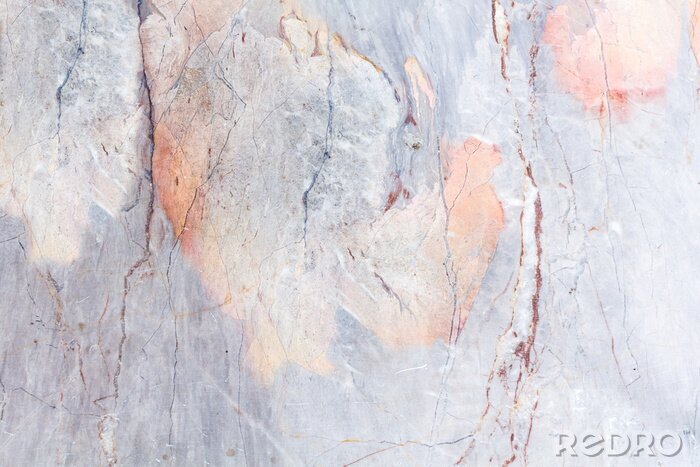 Behang Oranje en grijs marmerpatroon