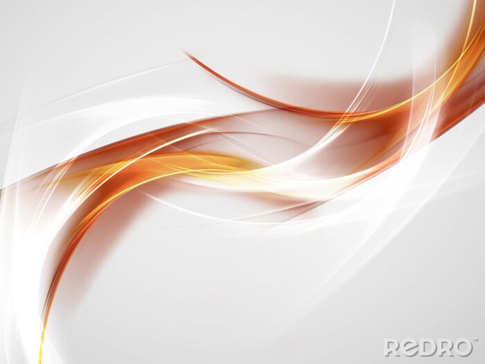 Behang Oranje-witte abstracte achtergrond