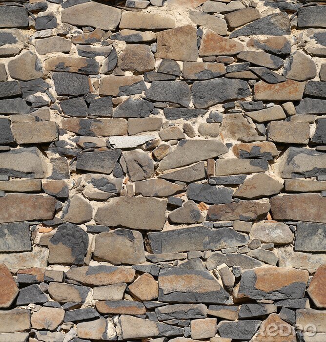 Behang oude stenen muur, naadloos patroon