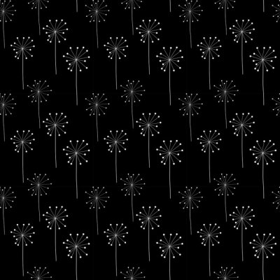 Behang Paardebloemen helder op een egale achtergrond