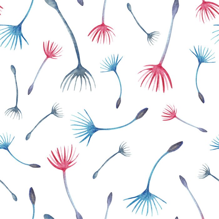 Behang Paardebloemzaden zweven in de lucht