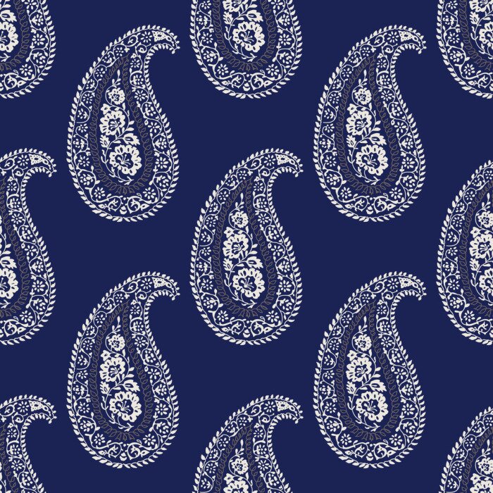 Behang Paisley muurpatroon