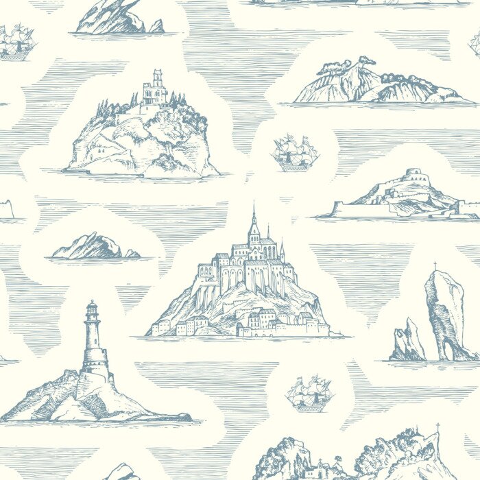 Behang Paleis in de bergenwijnoogst