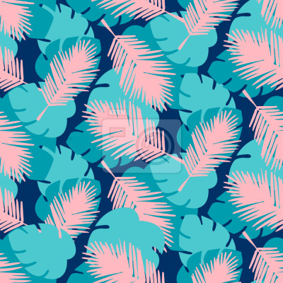 Behang Palm En Monstera Bladeren