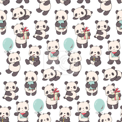 Behang Panda&#39;s Met Giften