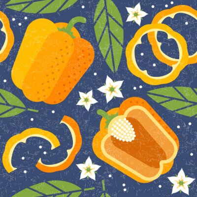 Behang Paprika patroon