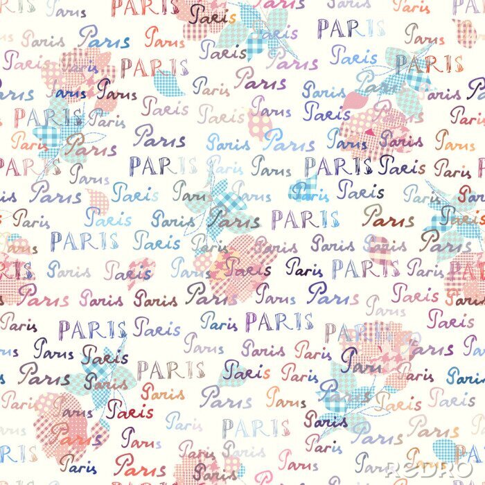 Behang Parijse collage