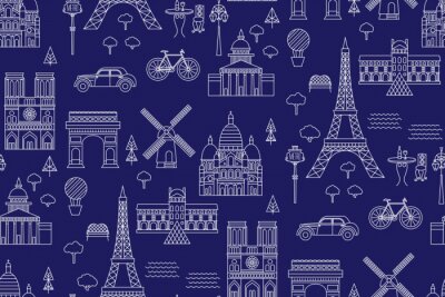 Behang Paris pattern seamless geometric design