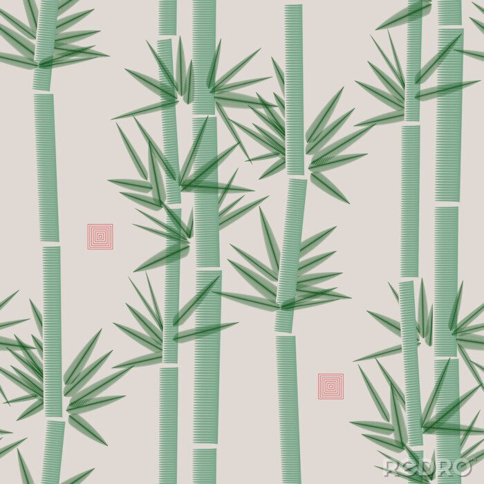 Behang Pastel bamboe