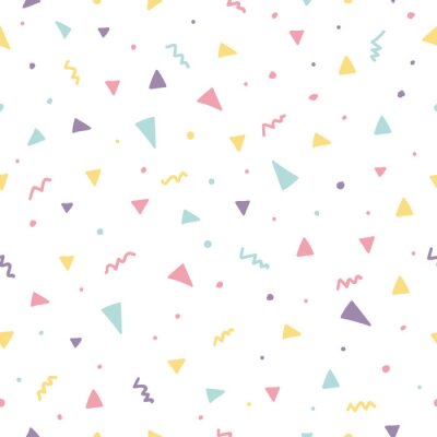 Behang Pastel memphis-patroon