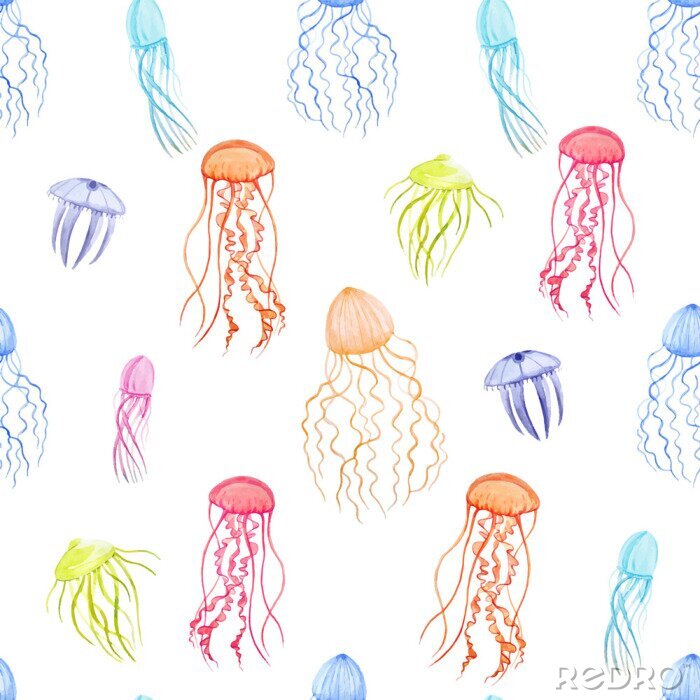 Behang Pastelkleurige kwallen