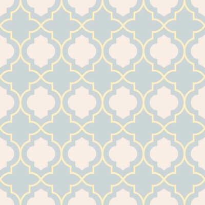 Behang Pastelkleurige Marokkaanse klaver