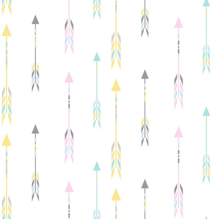Behang Pastelkleurige pijlen
