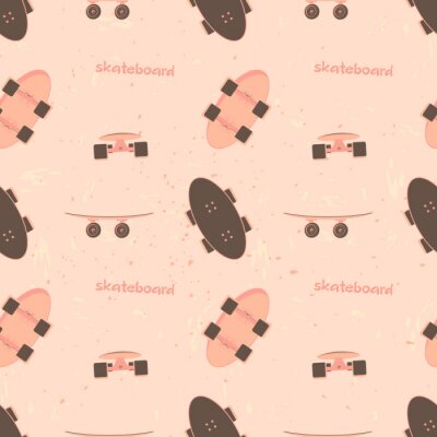Behang Pastelkleurige skateboards