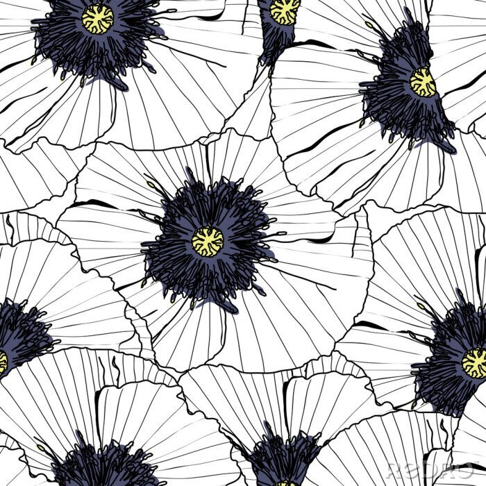 Behang patroon bloemen naadloze, EPS-10