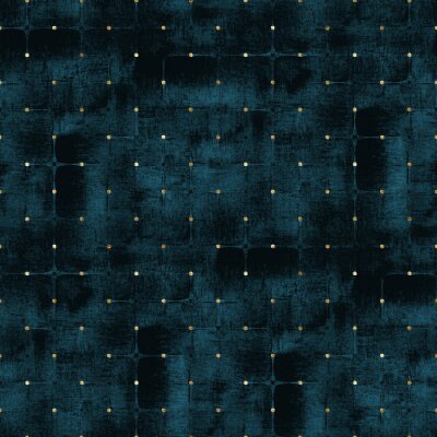 Behang Patroon in marineblauw fluweel