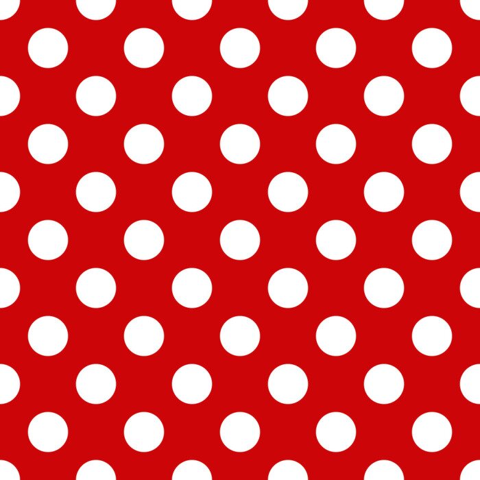 Behang Patroon in rood met witte stippen