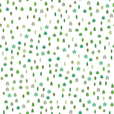 Behang Patroon met delicate bladeren