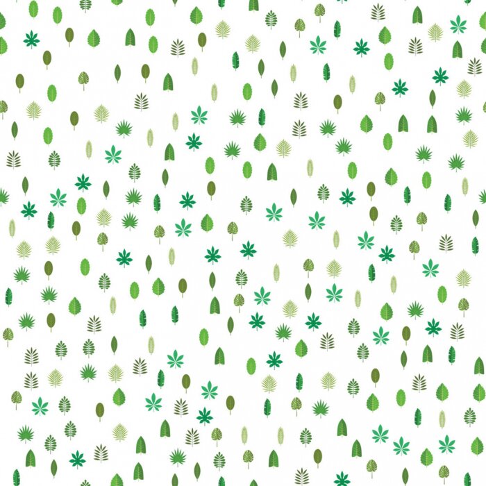 Behang Patroon met delicate bladeren