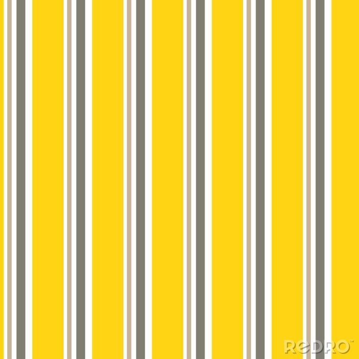 Behang Patroon met geel-grijze verticale strepen
