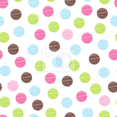 Behang Patroon met grote cirkels in verschillende kleuren