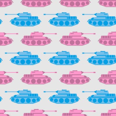 Behang Patroon met tanks