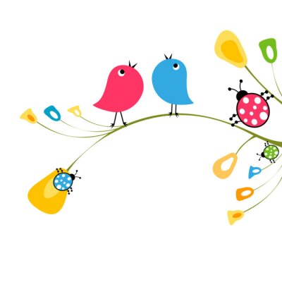 Patroon met vogels voor kinderen