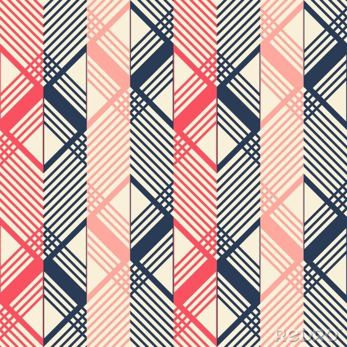 Behang Patroon van retro geometrische strepen