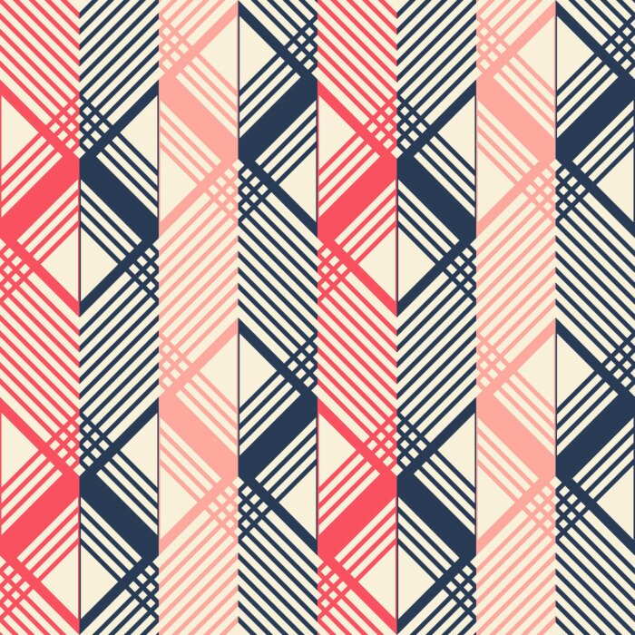 Behang Patroon van retro geometrische strepen