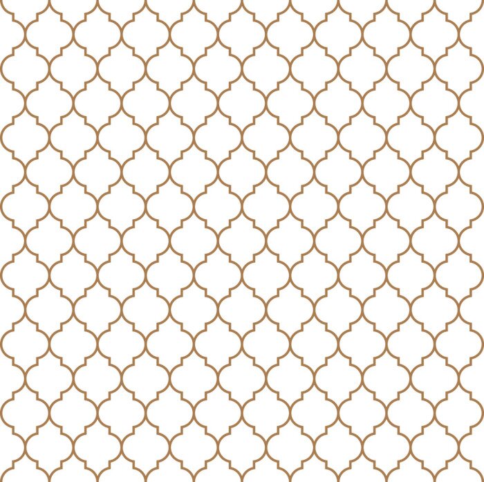 Behang Platte omtrek Marokkaanse naadloze patroon vector