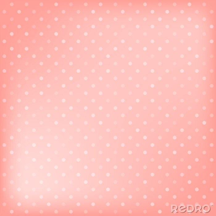 Behang Polka dot roze achtergrond